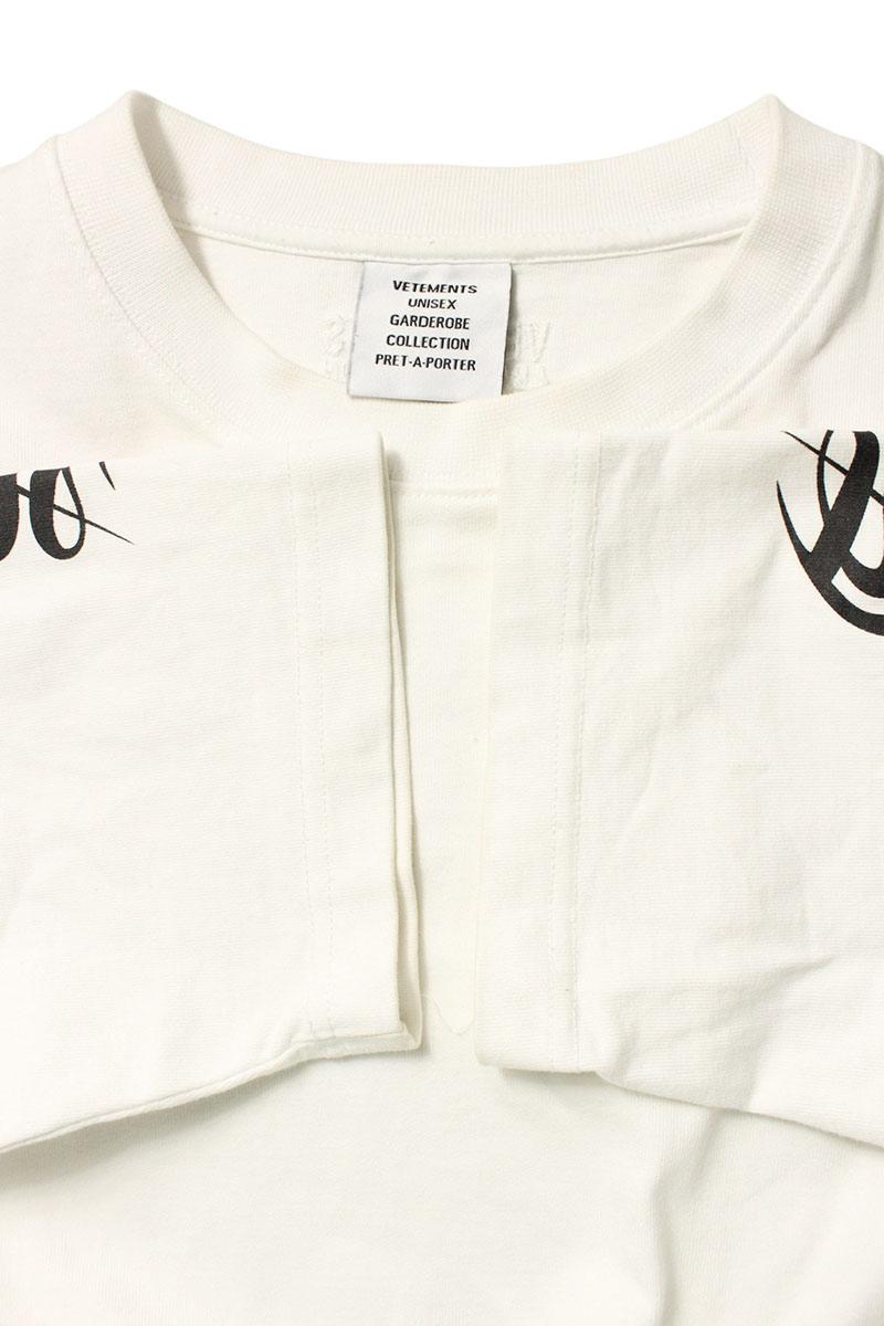 Vetements 22AW Logo Long Sleeve T-Shirt White Size M
