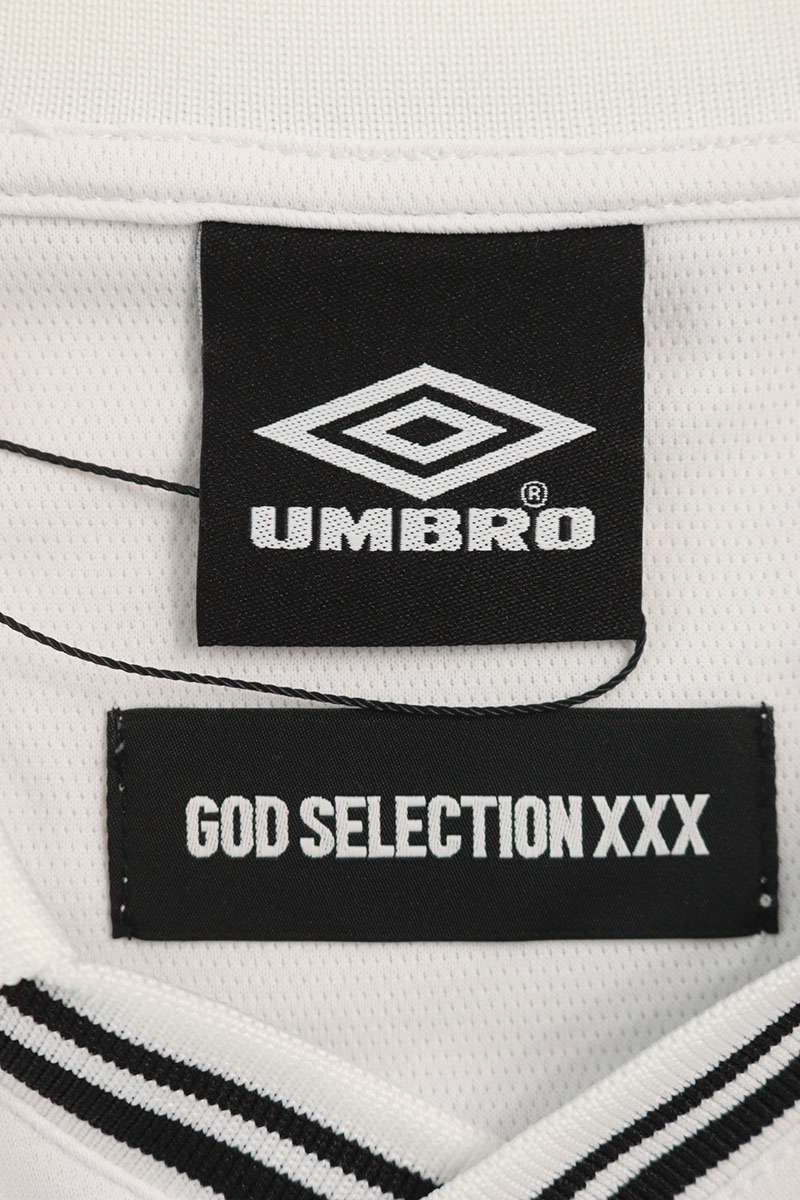 Umbro x GOD SELECTION XXX Logo Print Long Sleeve T-Shirt White Size L