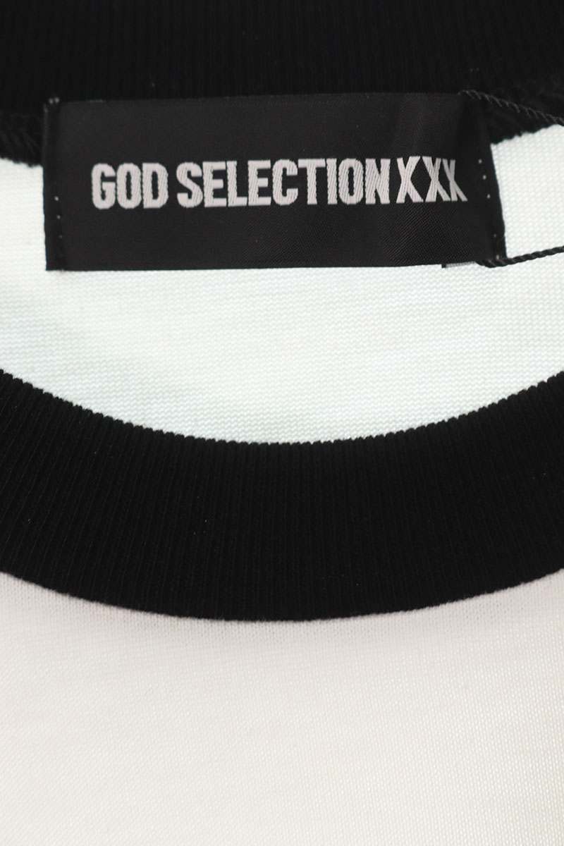 GOD SELECTION XXX Photo Print Raglan Long Sleeve Tee Multi Size M