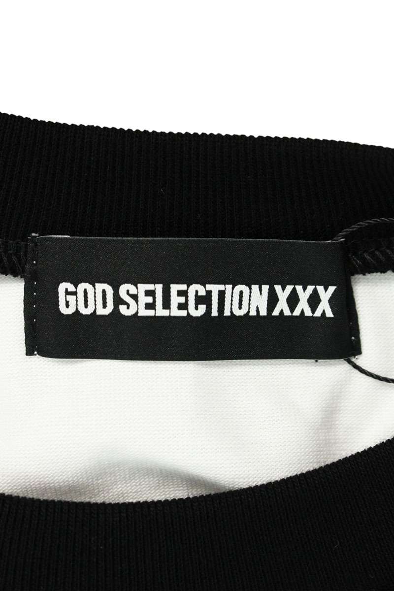 GOD SELECTION XXX Logo Patch Raglan Long Sleeve Tee Size M