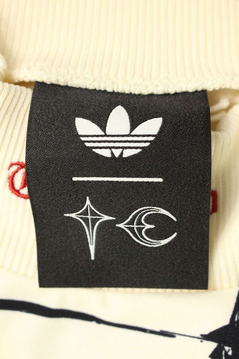 THUG CLUB x adidas Logo Print Long Sleeve Tee White Size L