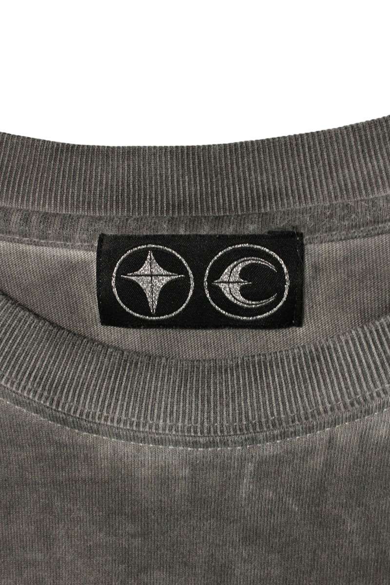 THUG CLUB Basic Logo Long Sleeve Tee Gray Size L