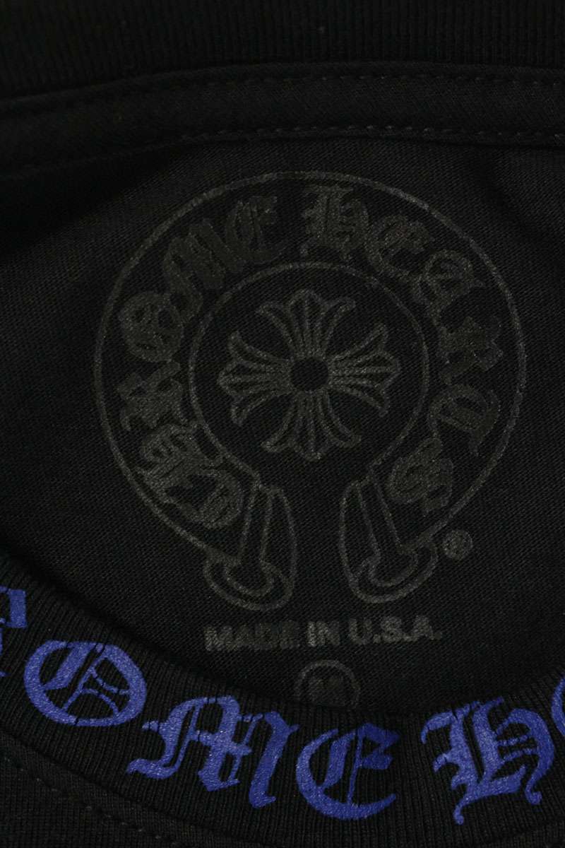 Chrome Hearts Neck Logo Long Sleeve Black/Blue Size M