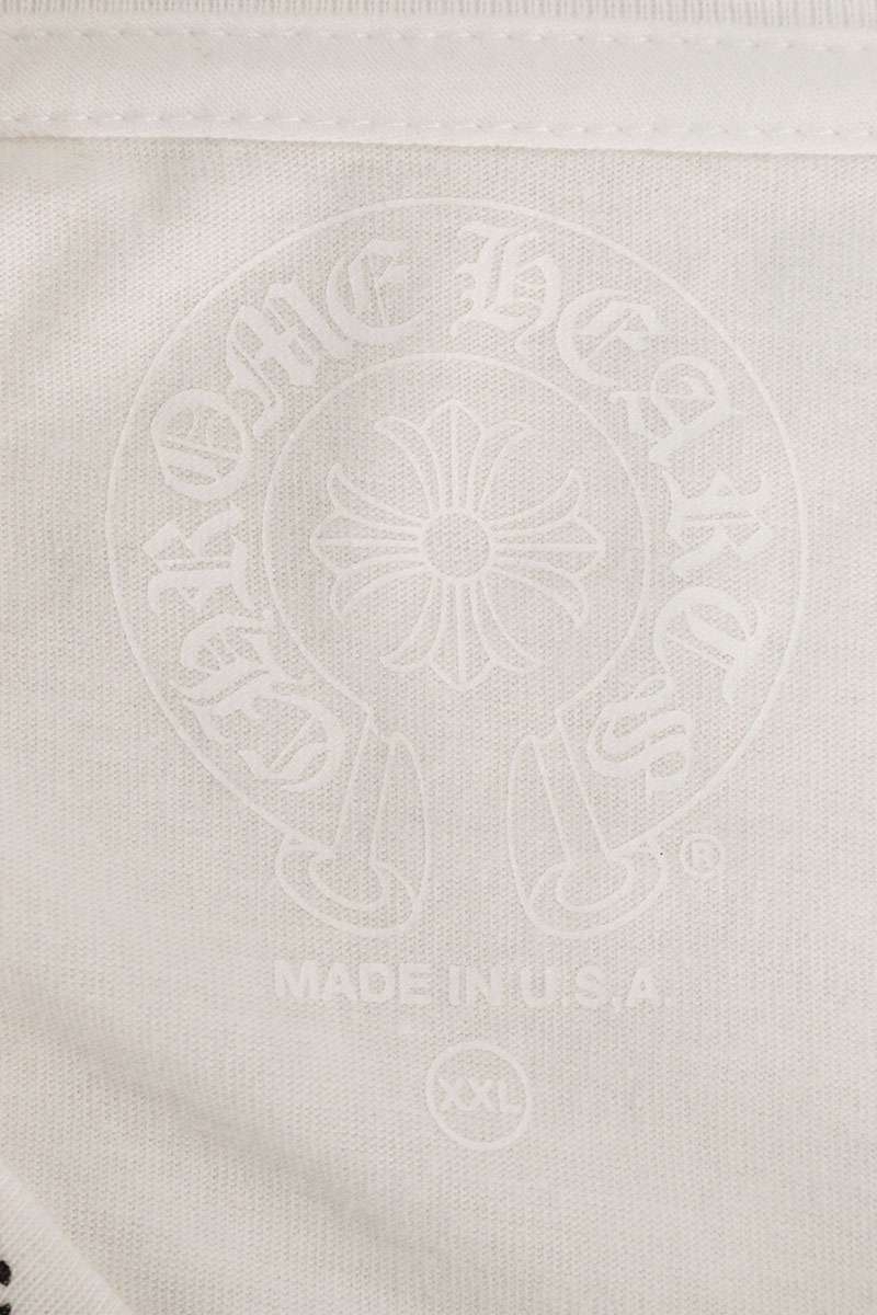 Chrome Hearts Neck Logo Long Sleeve White/Black Size XXL