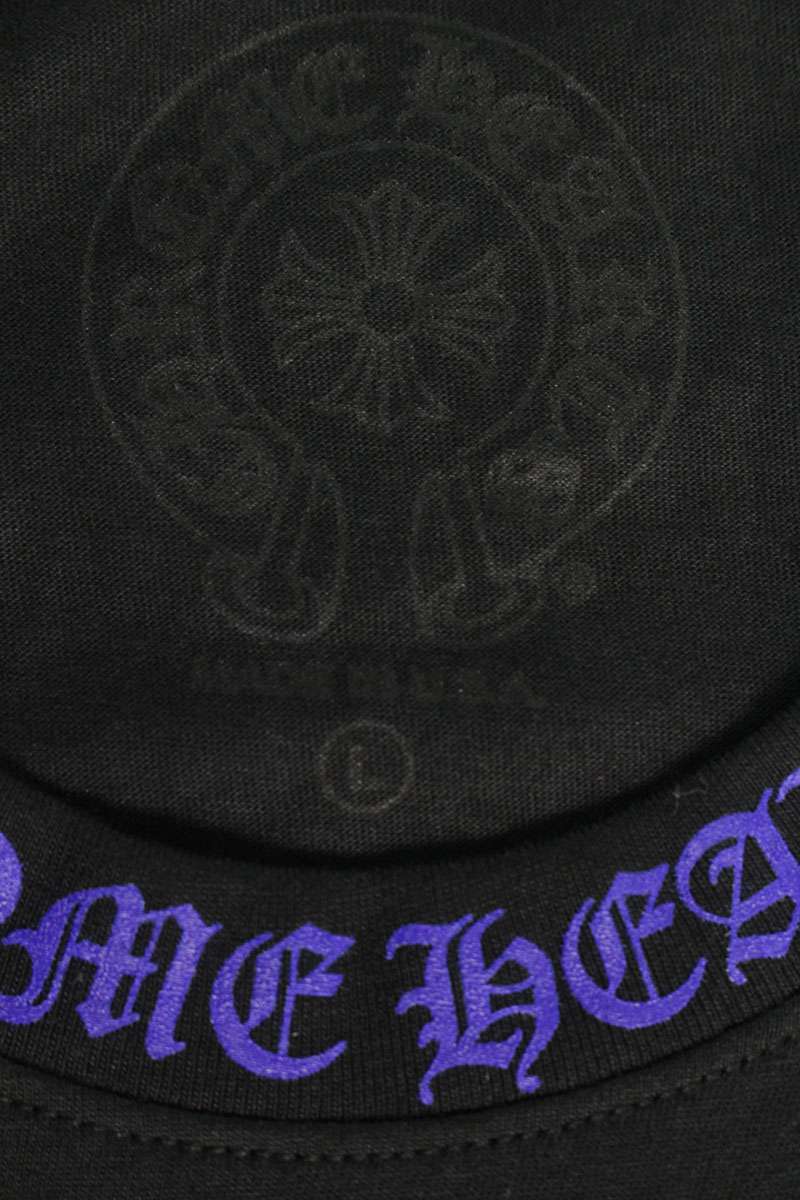 Chrome Hearts Neck Logo Long Sleeve Black/Blue Multi Size L