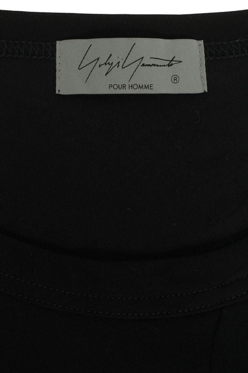 YOHJI YAMAMOTO POUR HOMME Asymmetrical Long Sleeve Top Black Size L