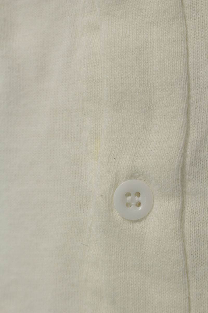 YOHJI YAMAMOTO POUR HOMME Henley Long Sleeve Top White Size L