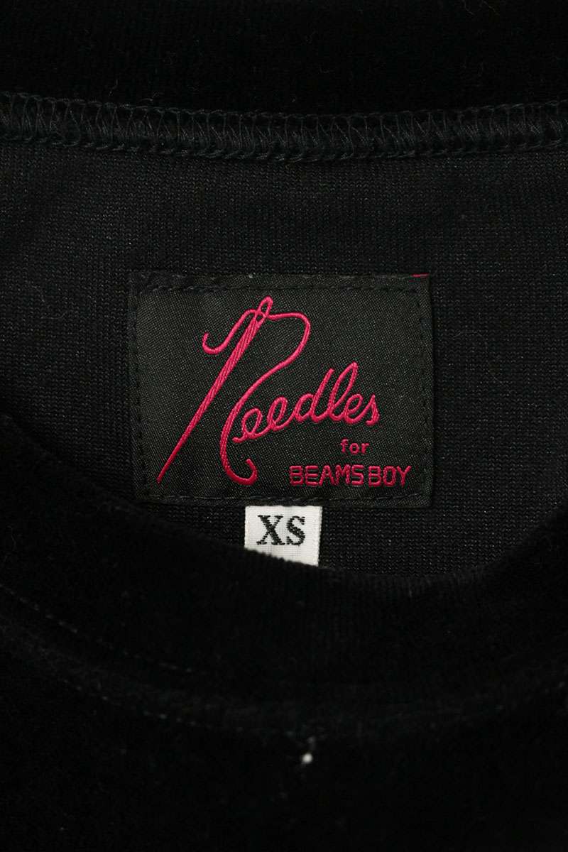 Needles Velour Jersey Long Sleeve Tee Black Size XS