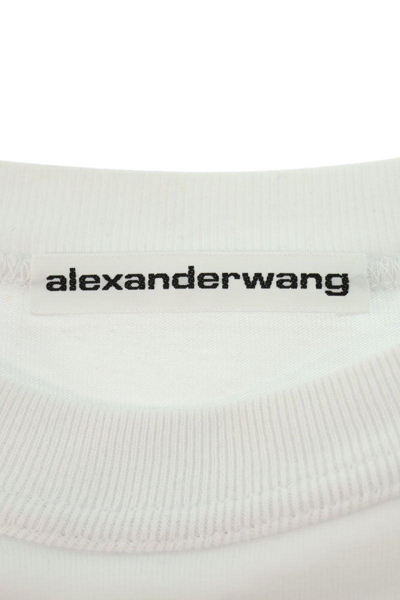 ALEXANDER WANG Front Logo Print Long Sleeve T-Shirt Size S