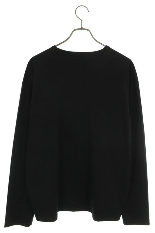JILSANDER Logo Print Long Sleeve Tee Black Poly Blend Size XXL