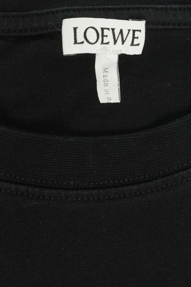 LOEWE Anagram Embroidered Pocket Long Sleeve Tee Black Size M