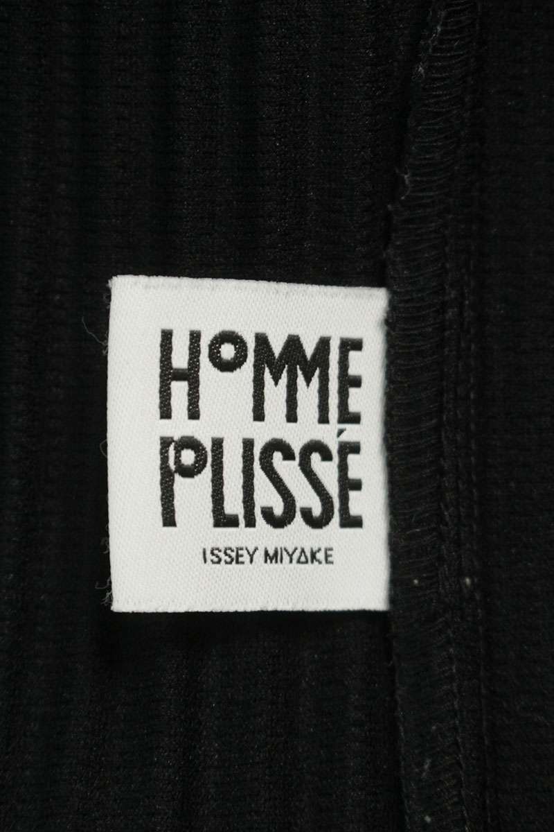 HOMME PLISSE ISSEY MIYAKE Pleated Long Sleeve Top Black Size M