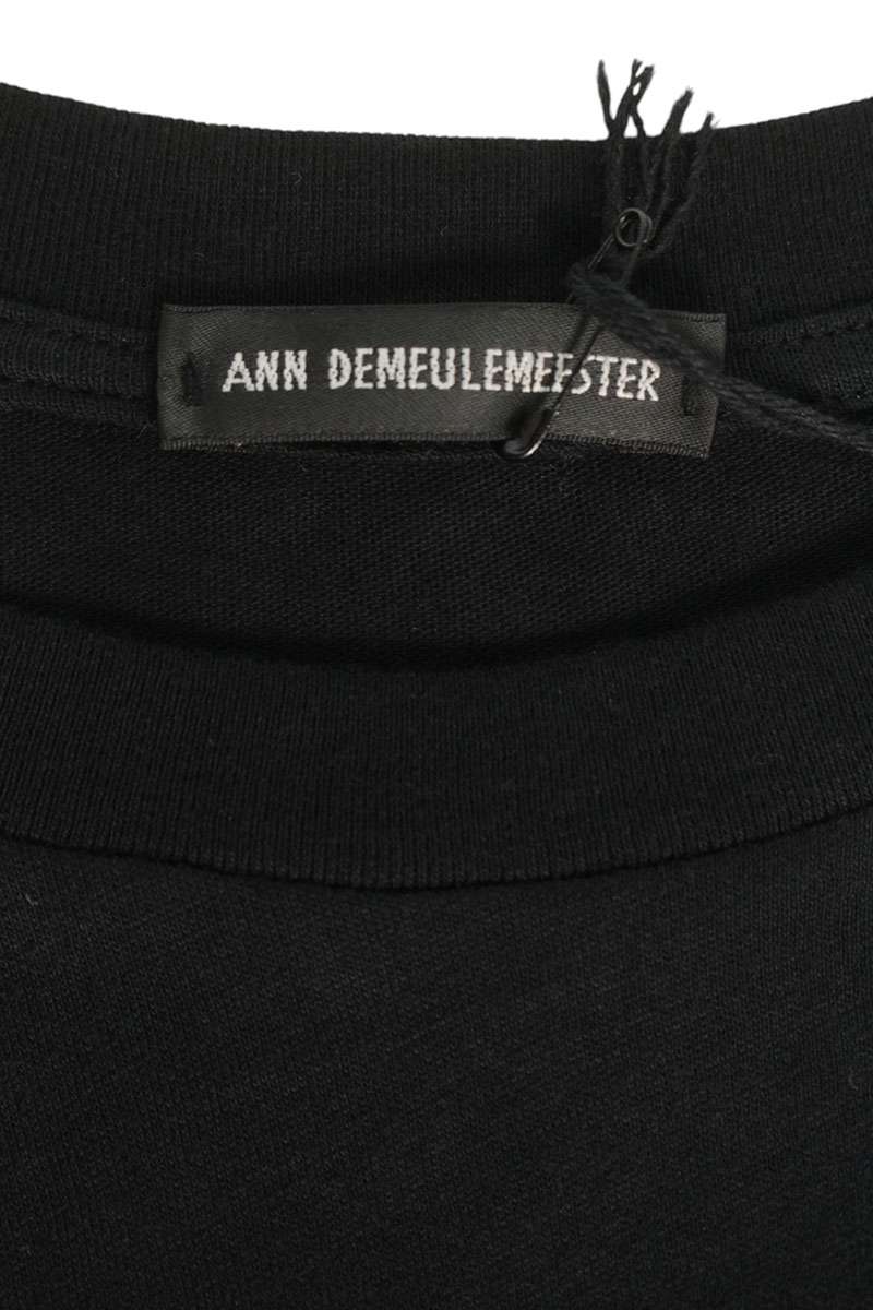 ANN DEMEULEMEESTER 26SS Back Print Long Sleeve Black Size M
