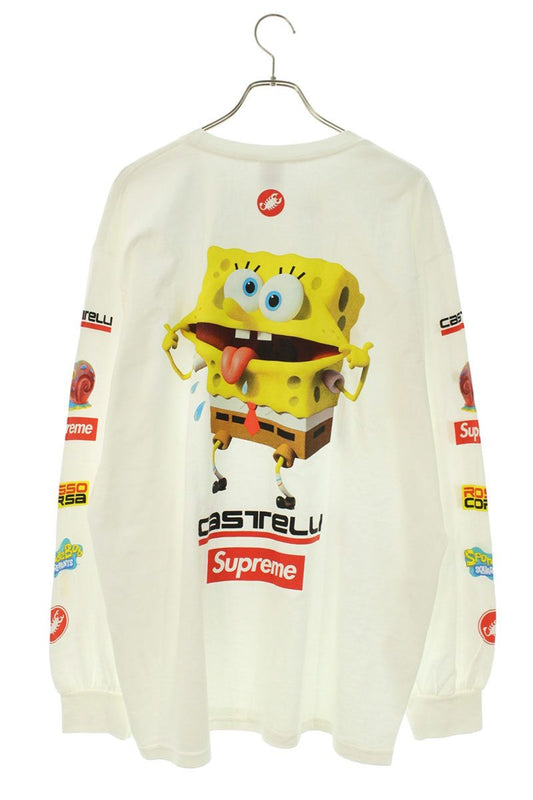 SUPREME SS25 SpongeBob Castelli Racing T-Shirt White Size XL