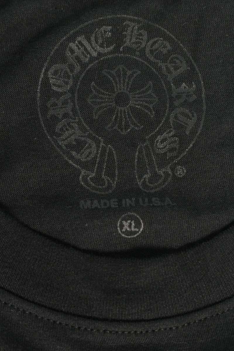 Chrome Hearts Back Horseshoe Arm Tee Black/Yellow Size XL