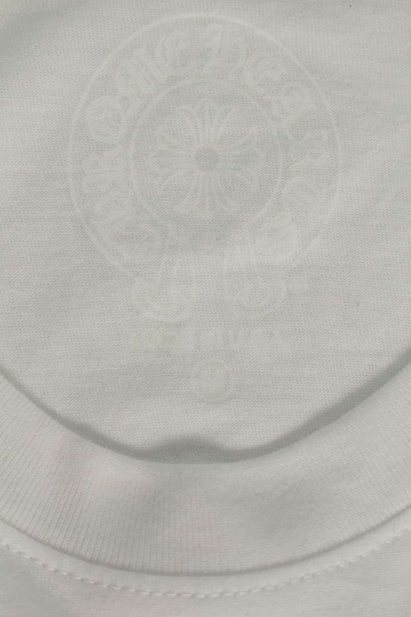 Chrome Hearts Horseshoe Floral Print Long Sleeve Tee White Size M