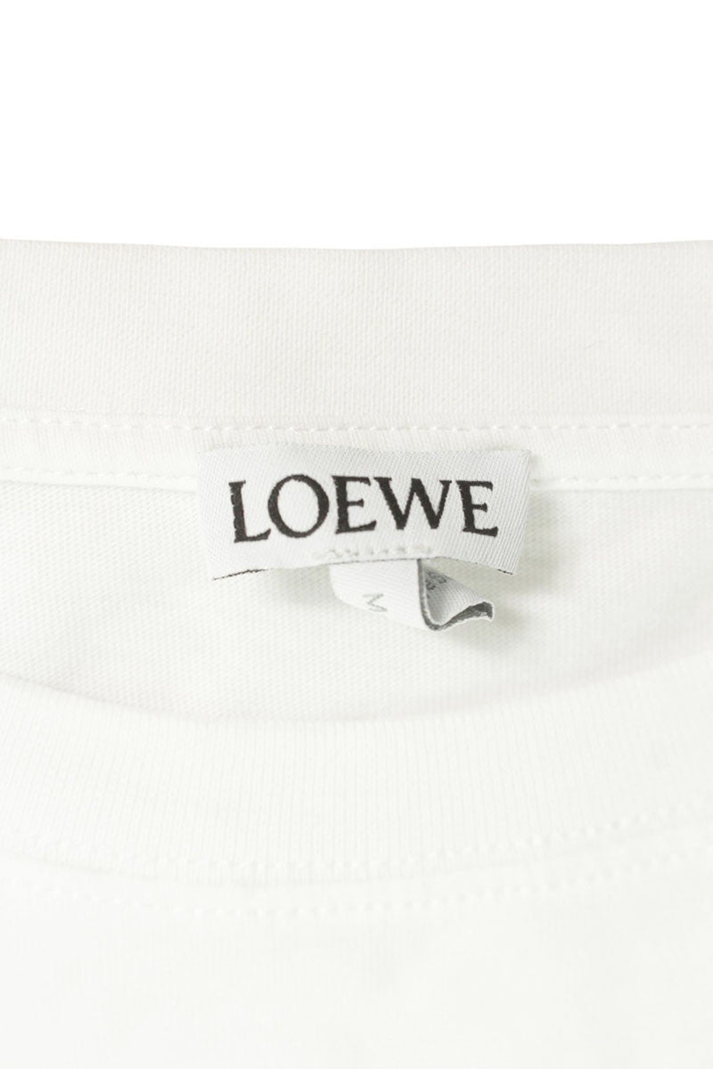 LOEWE Anagram Embroidered Cotton Long Sleeve Tee Size M