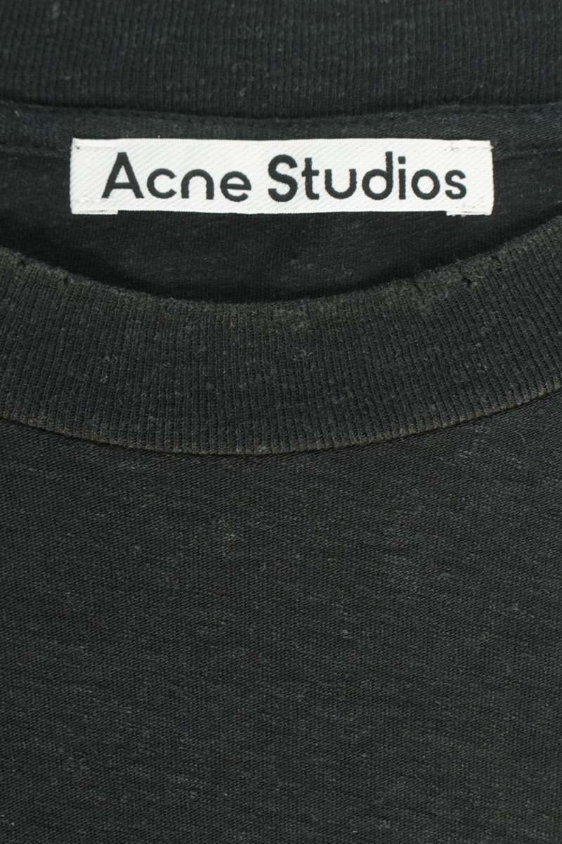 ACNE STUDIOS Front Logo Long Sleeve T-Shirt Black Size M
