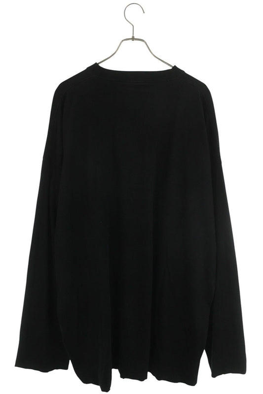 BALENCIAGA 23SS Vintage Wash Oversized Long Sleeve Tee Black Size 5