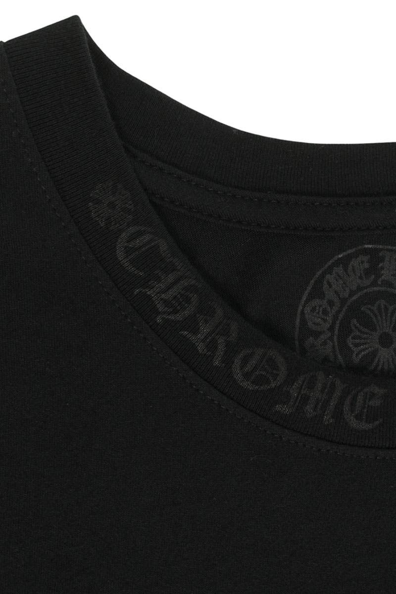 Chrome Hearts Neck Logo Print Long Sleeve Tee Black Size XL