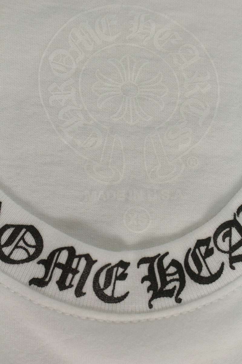 Chrome Hearts Neck Sleeve Logo Print Long Sleeve Tee White Size XS