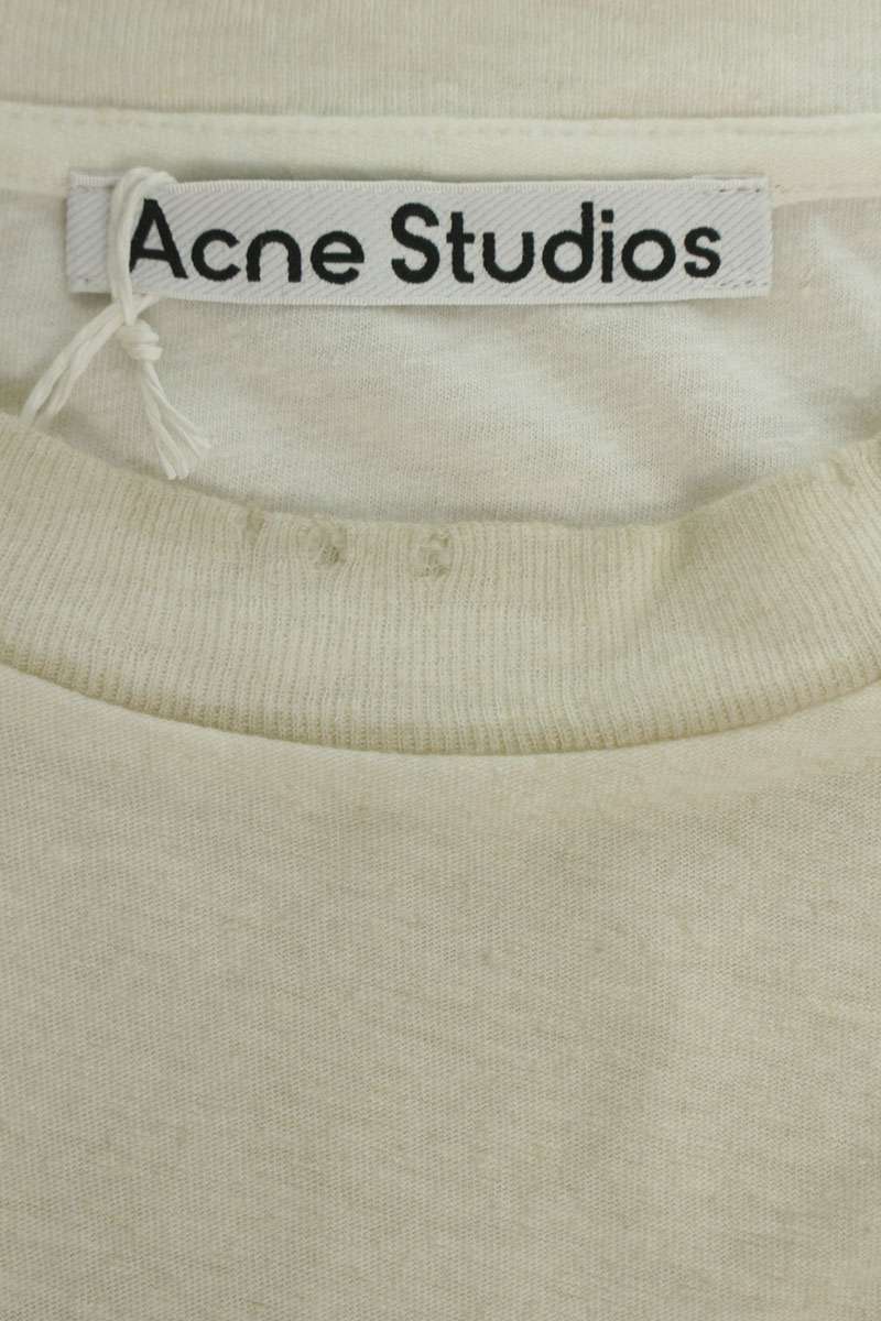 ACNE STUDIOS Logo Print Relaxed Fit Vintage Long Sleeve Tee Size S