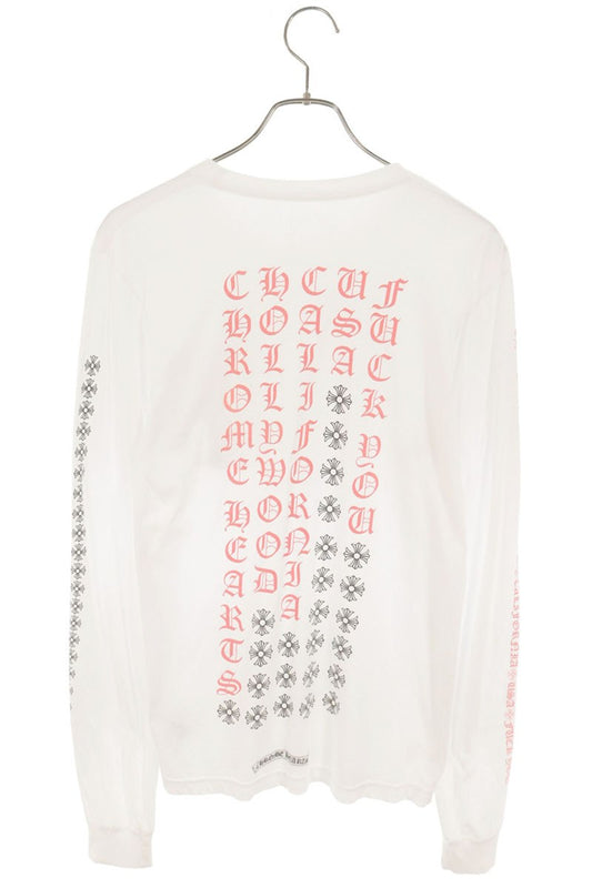 Chrome Hearts Back Sleeve CH Plus Tee Wht/Blk/Pink Size S