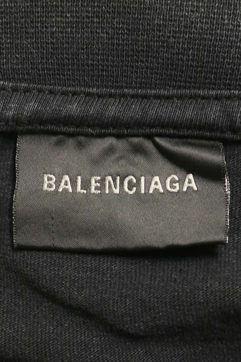 BALENCIAGA Mask Tape Oversized Long Sleeve Shirt Size S