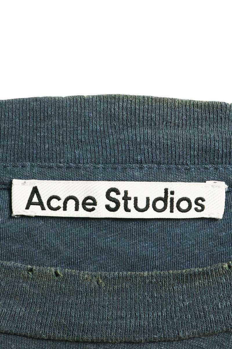 ACNE STUDIOS Logo Print Relaxed Fit Vintage Long Sleeve Shirt Size L