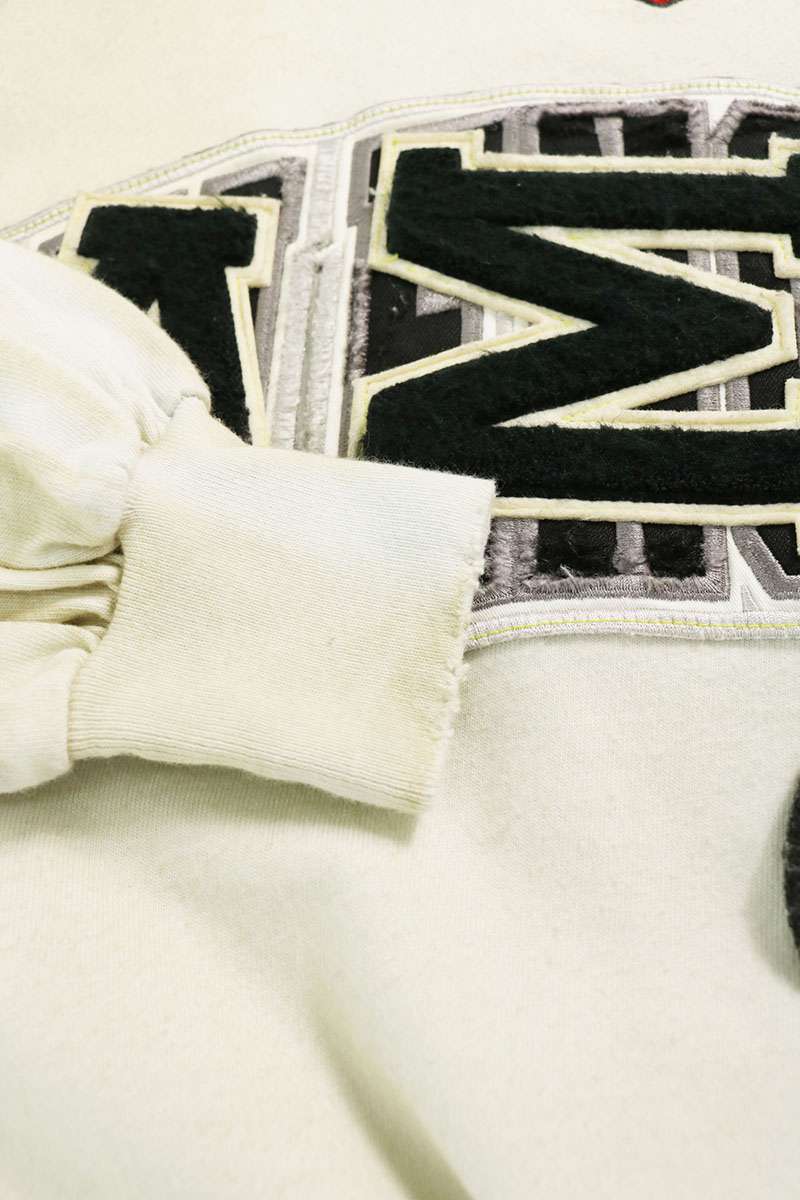 BALENCIAGA Distressed Patch Skater Long T-Shirt White Size 1