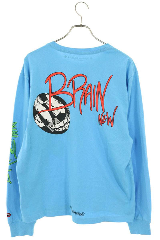 Chrome Hearts PPO BRAIN NEW Long Sleeve MATTY BOY T-Shirt Blue Size L