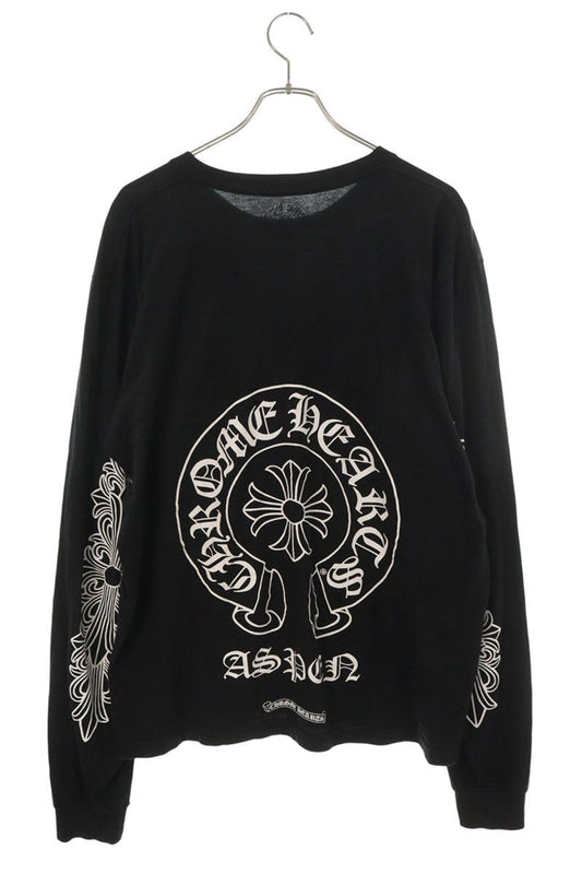 Chrome Hearts Aspen LTD Back Horseshoe Floral Long Sleeve Tee Size L