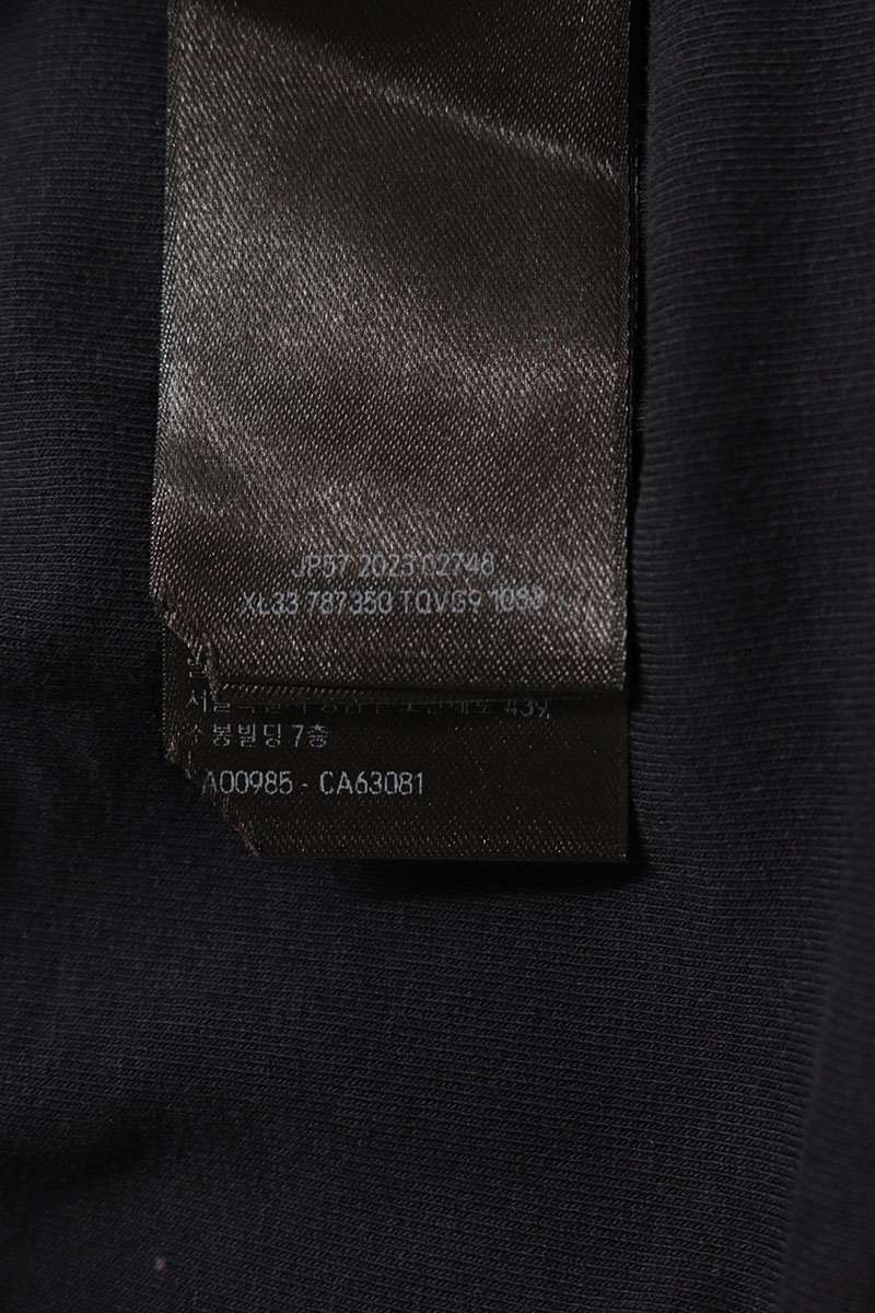 BALENCIAGA Inside Out Hooded Long Sleeve T-Shirt Black Size S