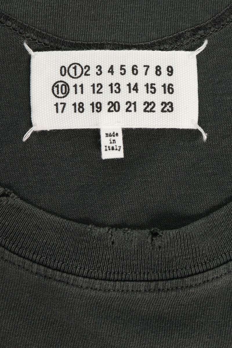 Maison Margiela 25SS Distressed Stamp T-Shirt Black Size XS