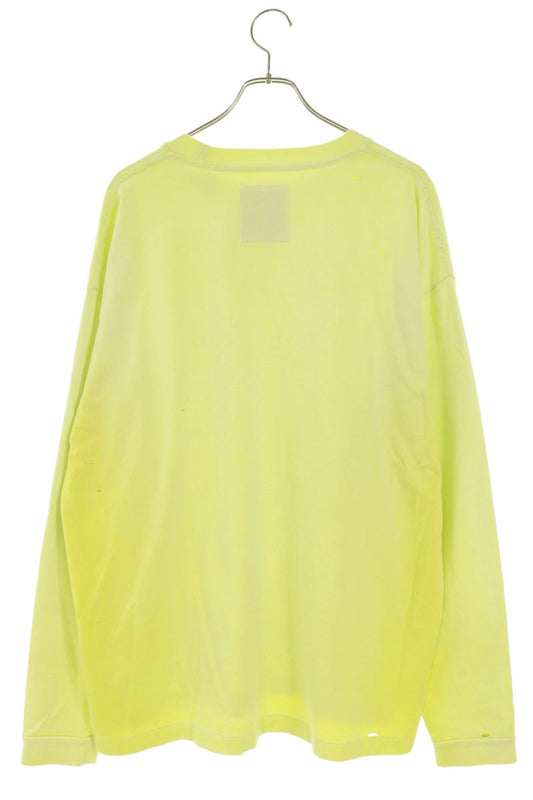 MIHARAYASUHIRO Sun Faded Distressed Long Sleeve Tee Yellow Size 46