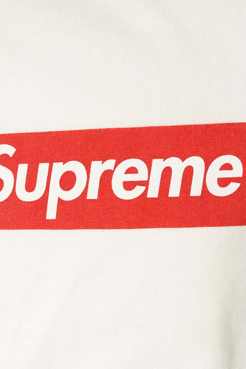 SUPREME 20AW Box Logo Long Sleeve Tee White/Red Size M