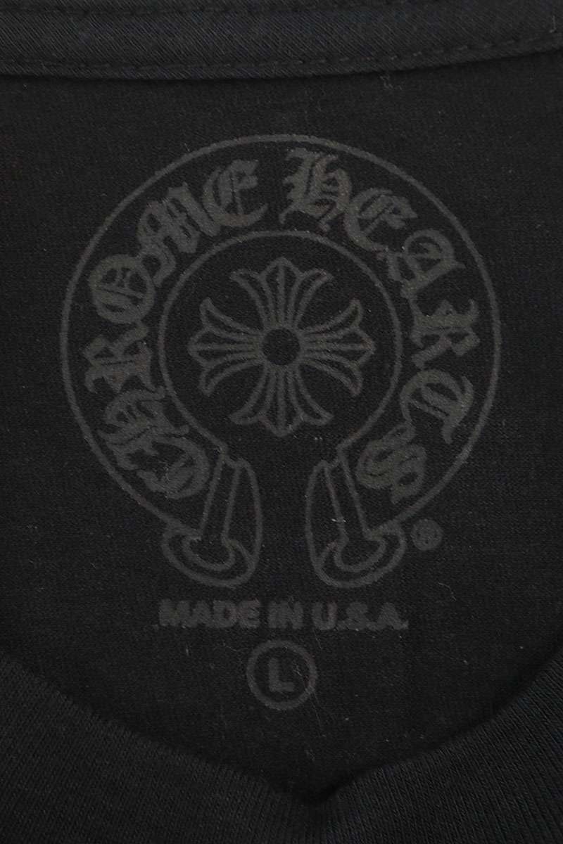 Chrome Hearts Multi-Color Cotton Long Sleeve Black Orange Size L