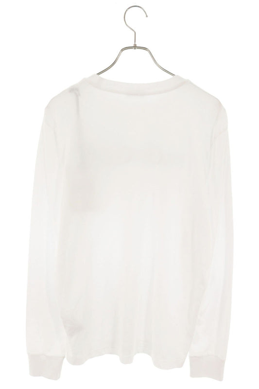 MONCLER Logo Patch Cotton Long Sleeve T-Shirt White Size M