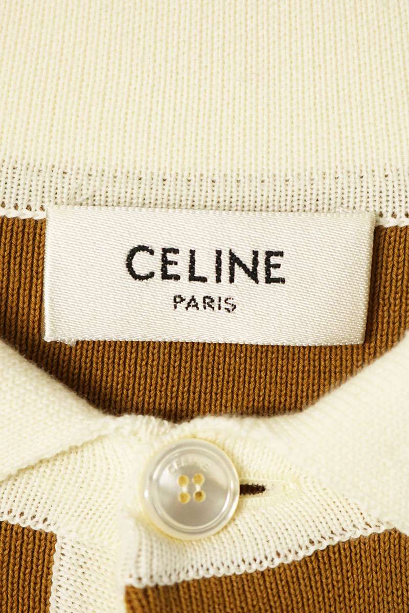 CELINE Blazon Patch Rugby Polo Shirt Multi Size M