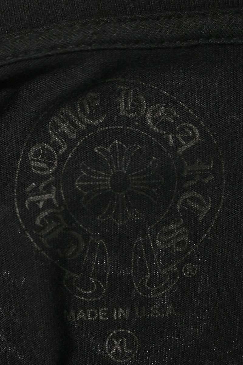 Chrome Hearts Black Cotton Back Logo Print Long Sleeve Tee Size XL