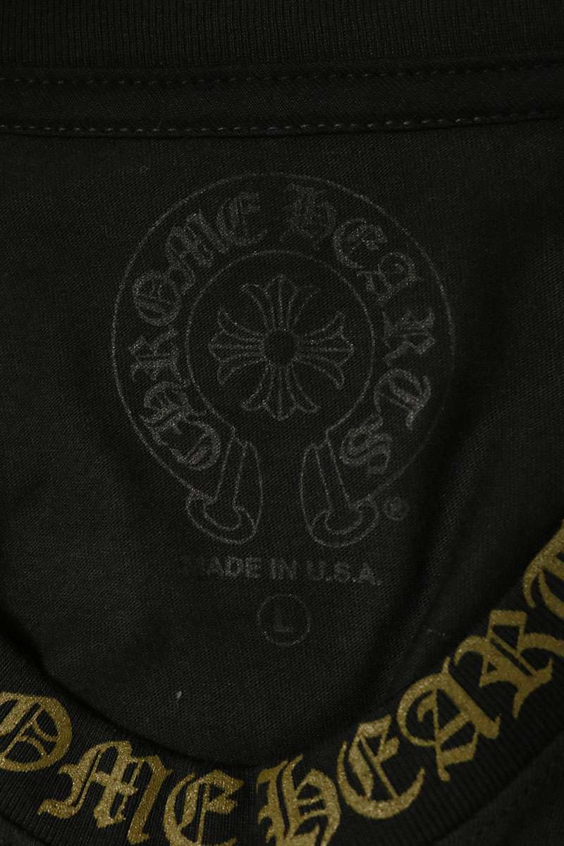 Chrome Hearts Neck Logo Long Sleeve T-Shirt Black Size L