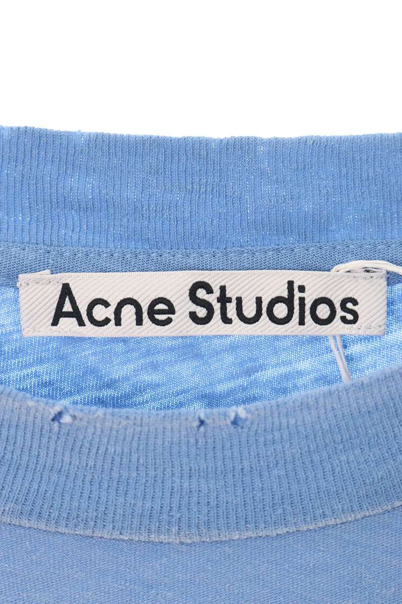 ACNE STUDIOS Spray Logo Relaxed Fit Sleeve Blue Size XS