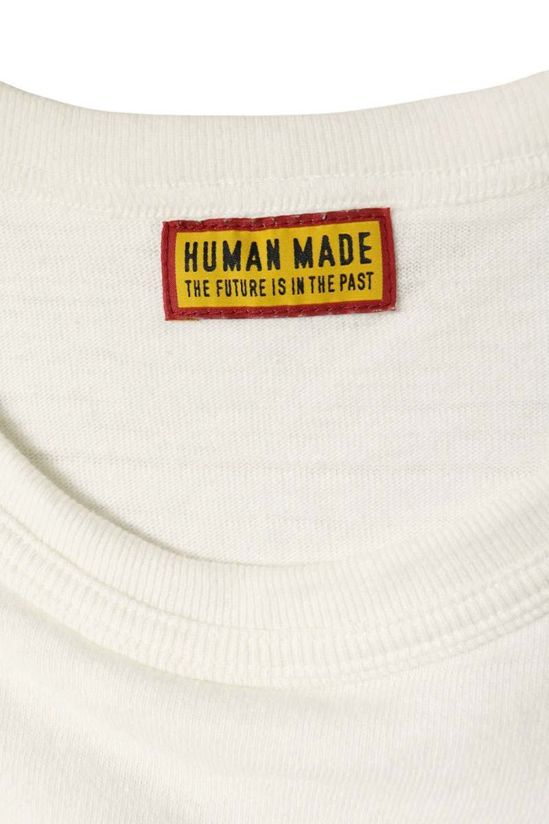 HUMAN MADE Logo Print Long Sleeve T-Shirt White Size XL