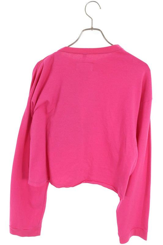 doublet 22AW Pink Off-Shoulder Cotton Sleeve T-Shirt Size M