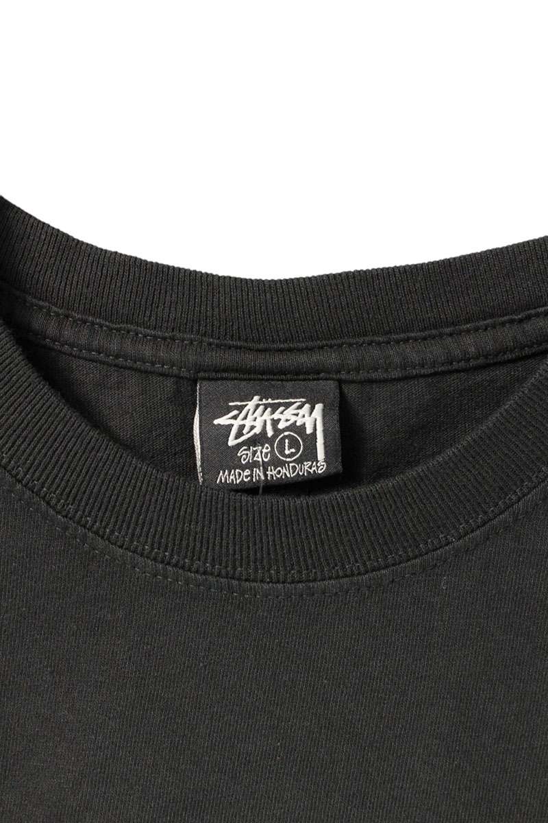 STUSSY 25SS ARCHED PIGMENT DYED TEE Black Size L
