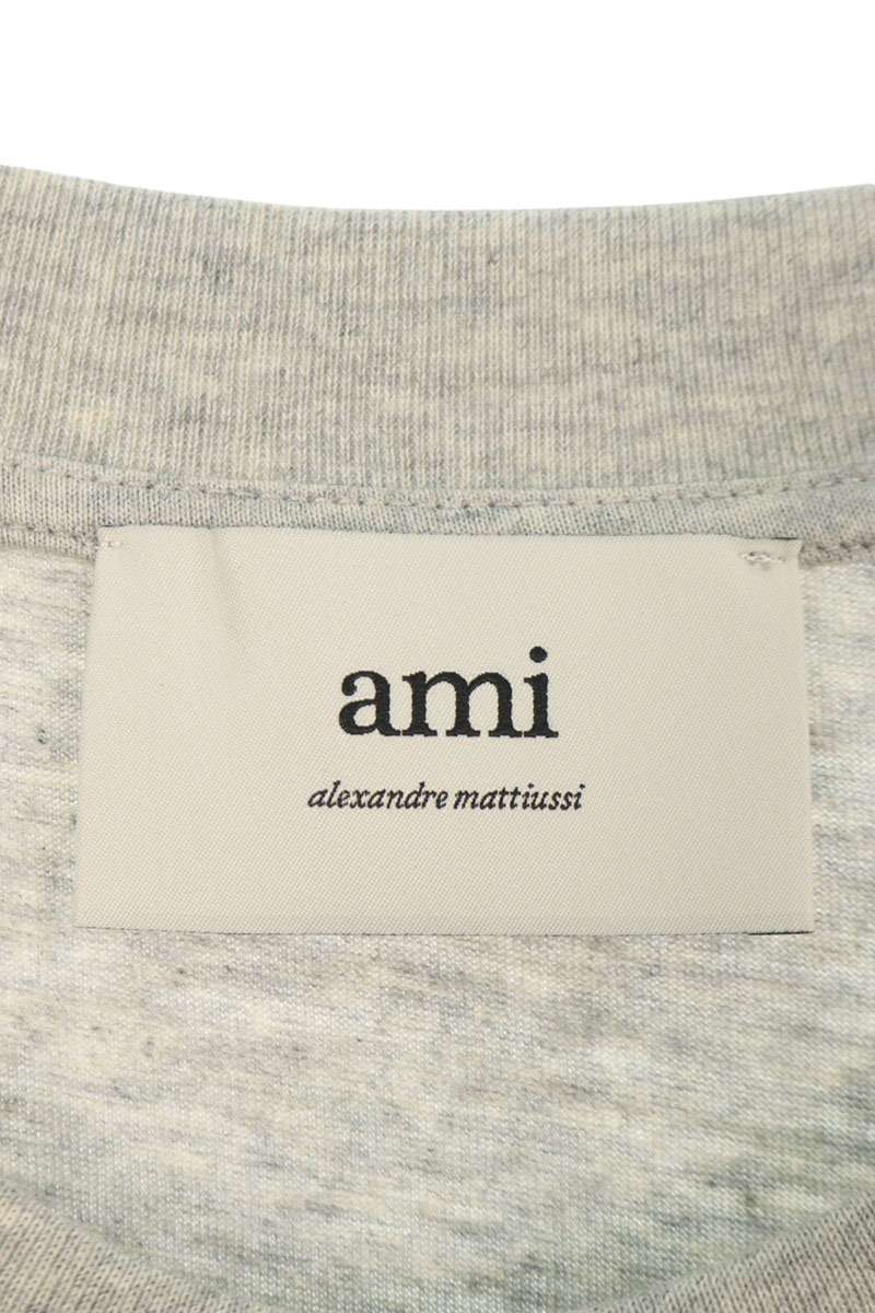 AMI Embroidered T-Shirt Gray Size XL