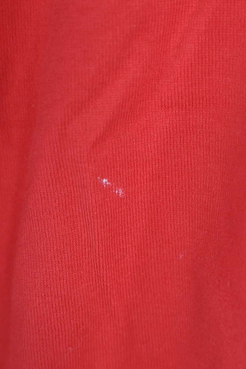 CELINE STRANGE Print Cotton Tee Red Size M