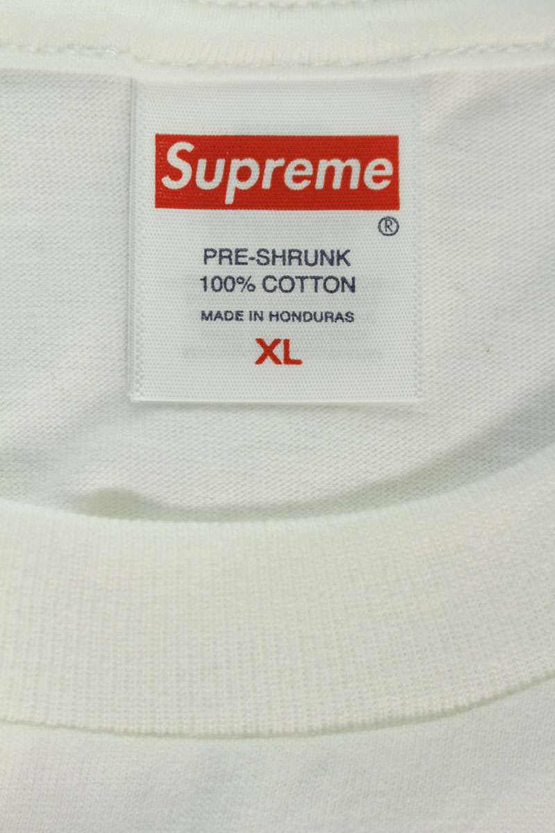 SUPREME 25SS Beef Tee White Cotton Top Size XL
