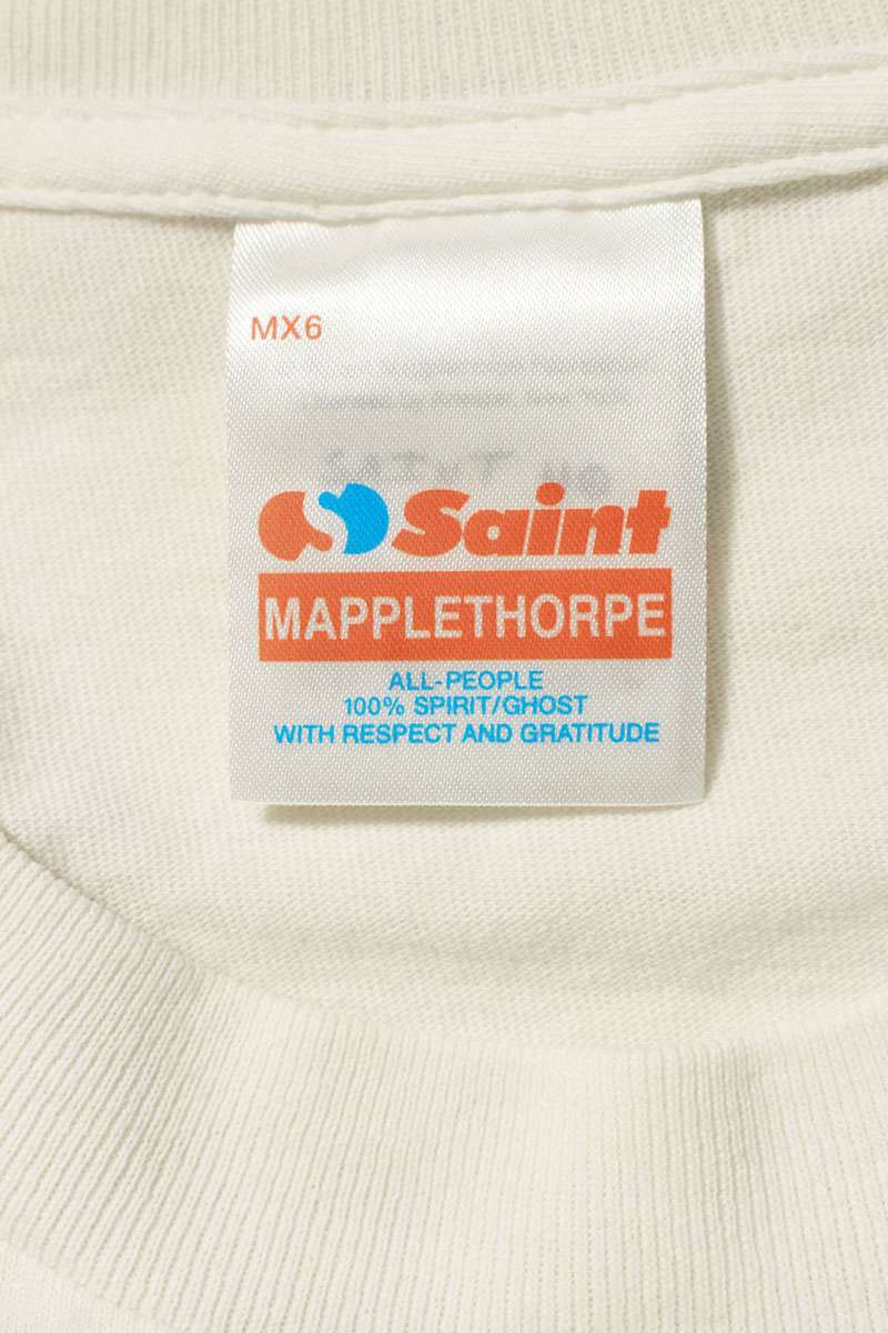 SAINT MICHAEL 25SS Vintage Print T-Shirt White Size XXL