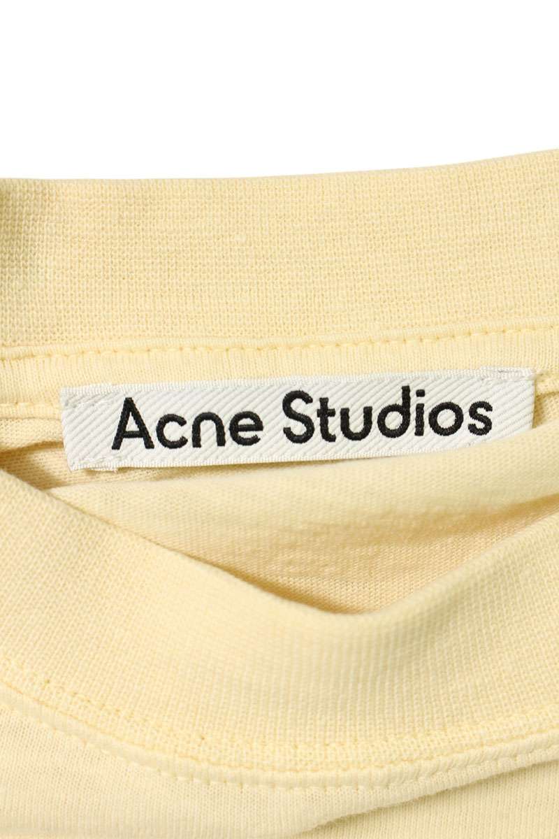 ACNE STUDIOS Beige Faded Logo Print T-Shirt Size XS
